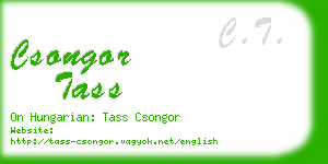 csongor tass business card